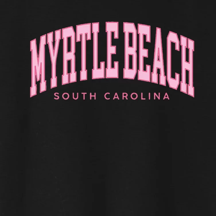 Retro Myrtle Beach South Carolina Beach Summer Women's Crop Top Tee