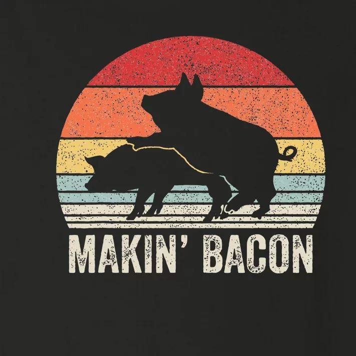 Retro Makin Bacon Pork Bacon Toddler Long Sleeve Shirt