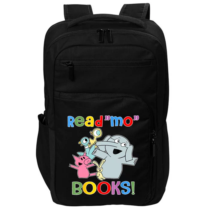 Read Mo Book Cute School Teacher Librarian Elephant Pigeon Impact Tech Backpack