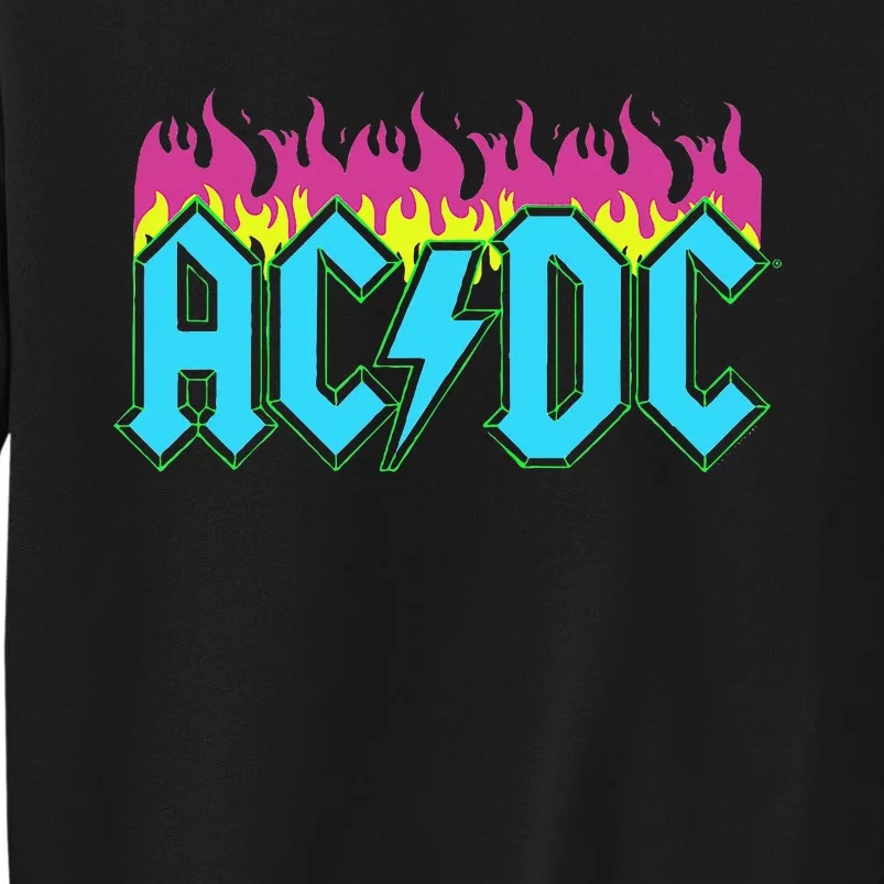 Rock Music Band Neon Flames Tall Sweatshirt