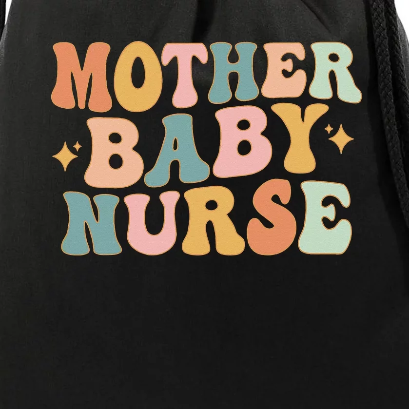 Retro Mother Baby Nurse Postpartum Nurse Mom Baby Nursing Drawstring Bag