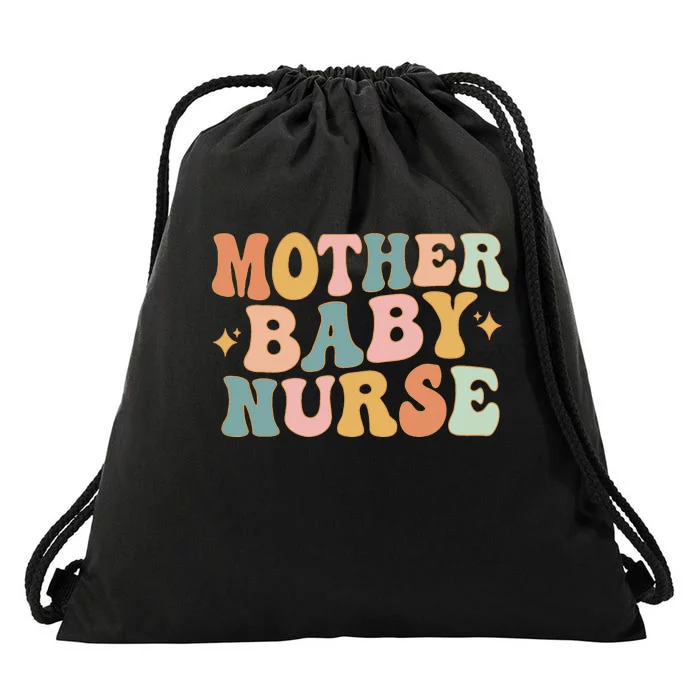 Retro Mother Baby Nurse Postpartum Nurse Mom Baby Nursing Drawstring Bag