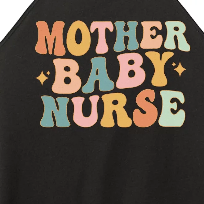 Retro Mother Baby Nurse Postpartum Nurse Mom Baby Nursing Women’s Perfect Tri Rocker Tank