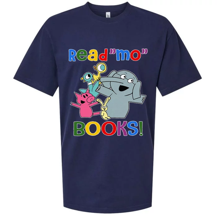 Read Mo Book Cute School Teacher Librarian Elephant Pigeon Sueded Cloud Jersey T-Shirt