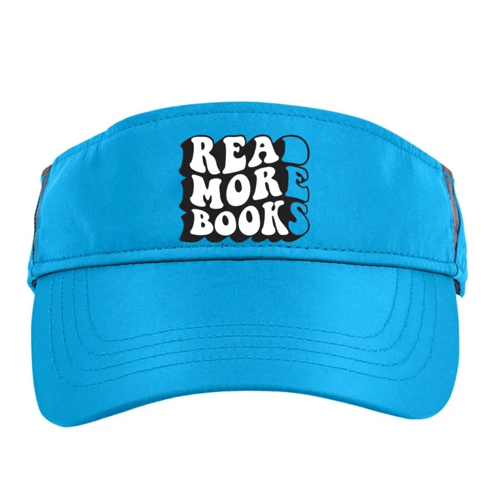 Read More Books Retro Funny Librarian Book Lovers Adult Drive Performance Visor