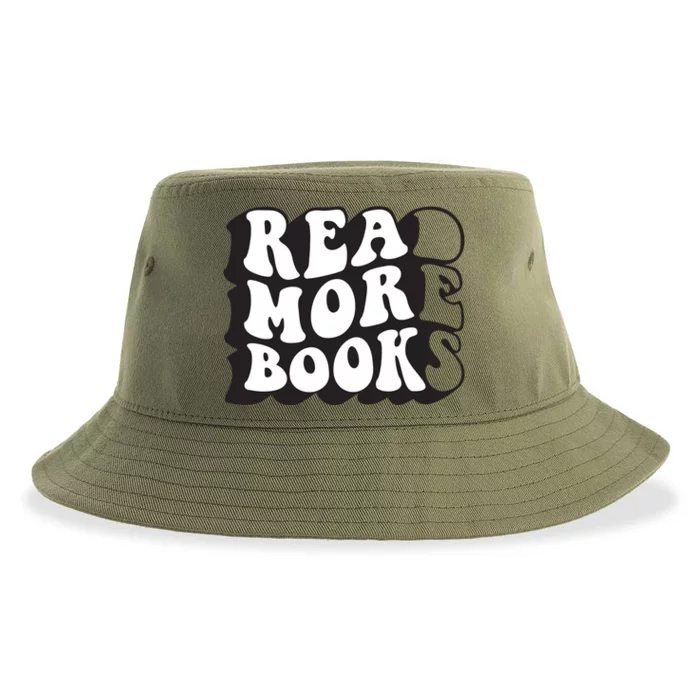 Read More Books Retro Funny Librarian Book Lovers Sustainable Bucket Hat