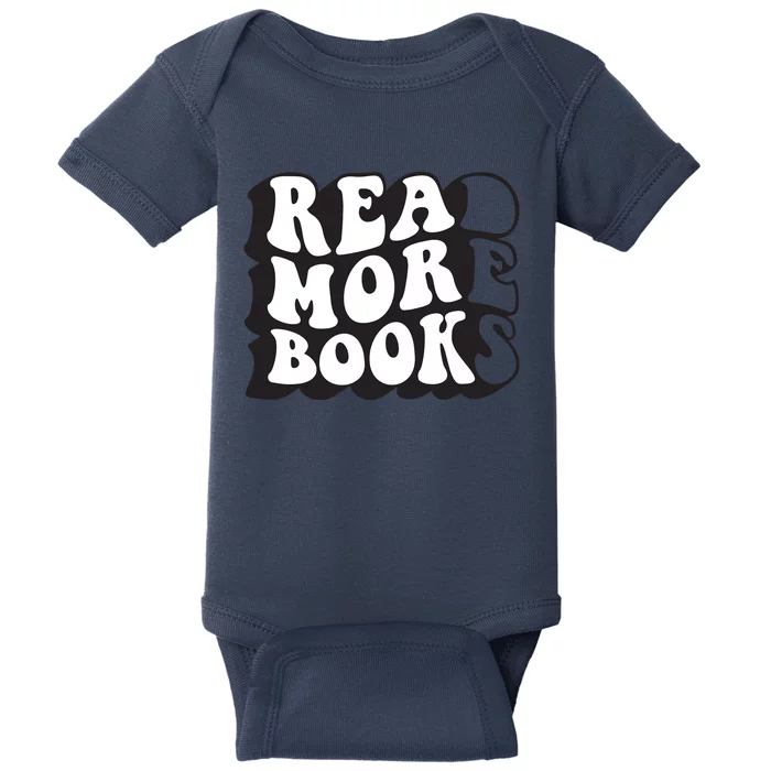 Read More Books Retro Funny Librarian Book Lovers Baby Bodysuit