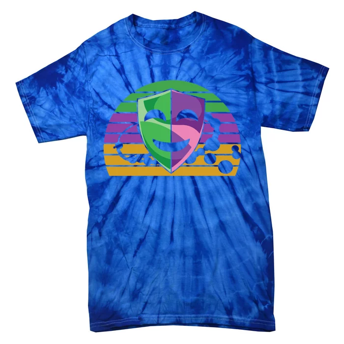 Retro Masquerade Carnival Costume Celebration Mardi Gras Gift Tie-Dye T-Shirt