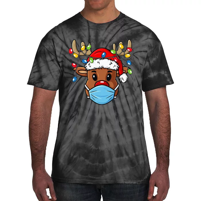 Reindeer Merry Christmas Funny Xmas Tie-Dye T-Shirt