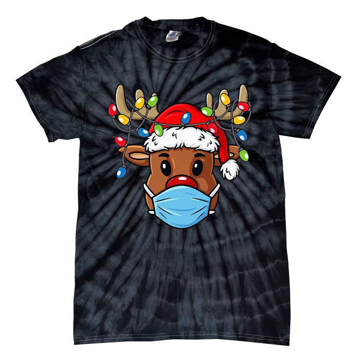 Reindeer Merry Christmas Funny Xmas Tie-Dye T-Shirt