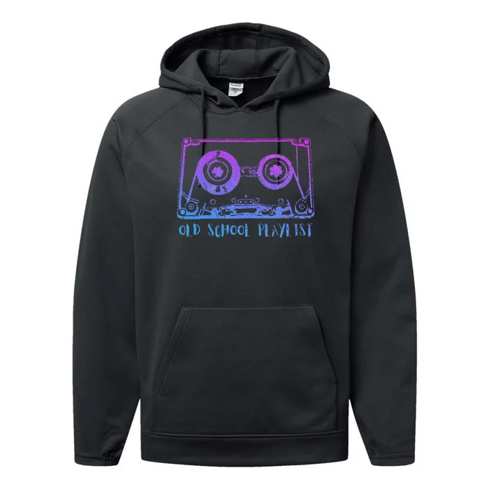 Retro Music Cassette Tape Mixtape. I Love The 80s Performance Fleece Hoodie