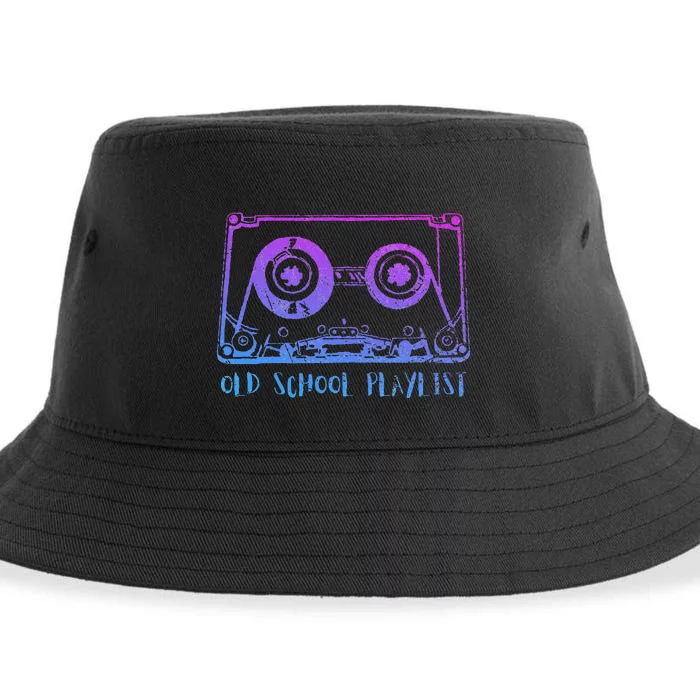 Retro Music Cassette Tape Mixtape. I Love The 80s Sustainable Bucket Hat