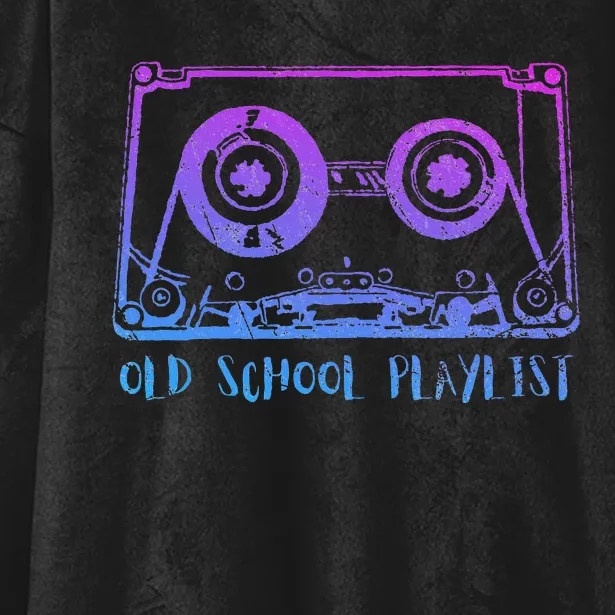 Retro Music Cassette Tape Mixtape. I Love The 80s Hooded Wearable Blanket