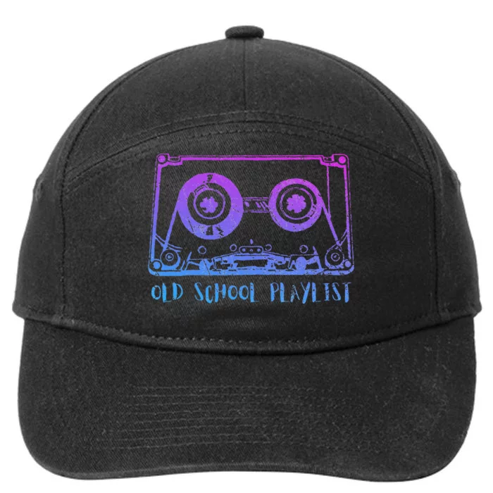 Retro Music Cassette Tape Mixtape. I Love The 80s 7-Panel Snapback Hat