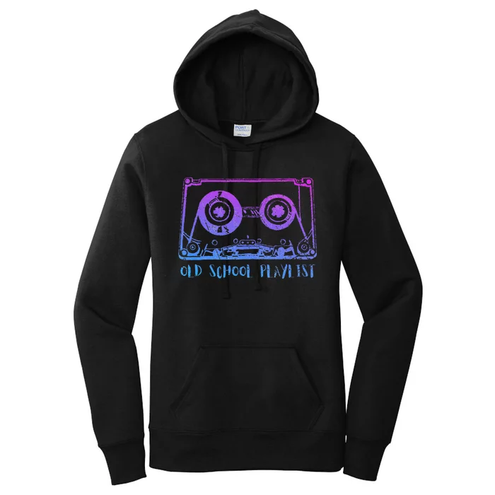 Retro Music Cassette Tape Mixtape. I Love The 80s Women's Pullover Hoodie