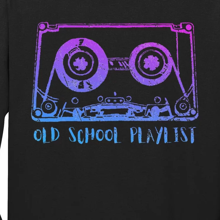 Retro Music Cassette Tape Mixtape. I Love The 80s Tall Long Sleeve T-Shirt