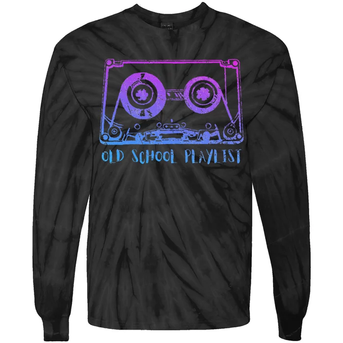 Retro Music Cassette Tape Mixtape. I Love The 80s Tie-Dye Long Sleeve Shirt