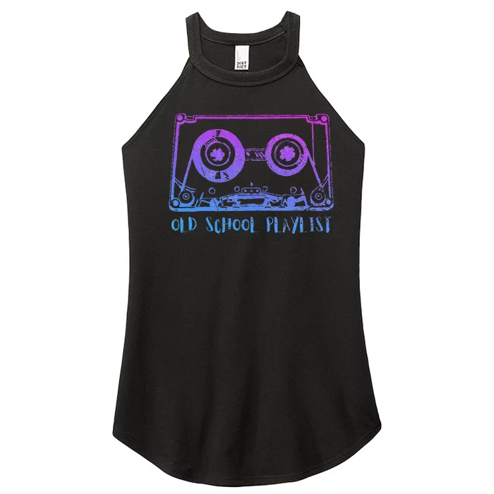 Retro Music Cassette Tape Mixtape. I Love The 80s Women’s Perfect Tri Rocker Tank