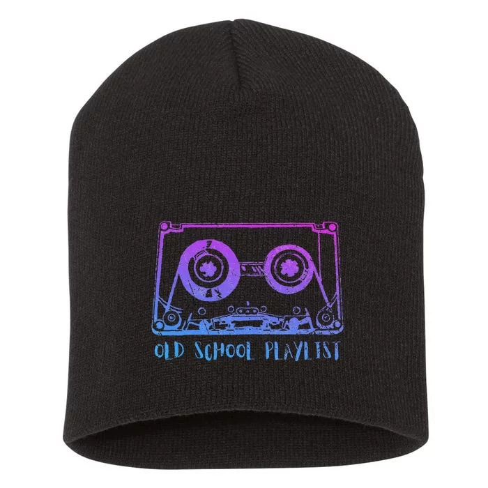 Retro Music Cassette Tape Mixtape. I Love The 80s Short Acrylic Beanie