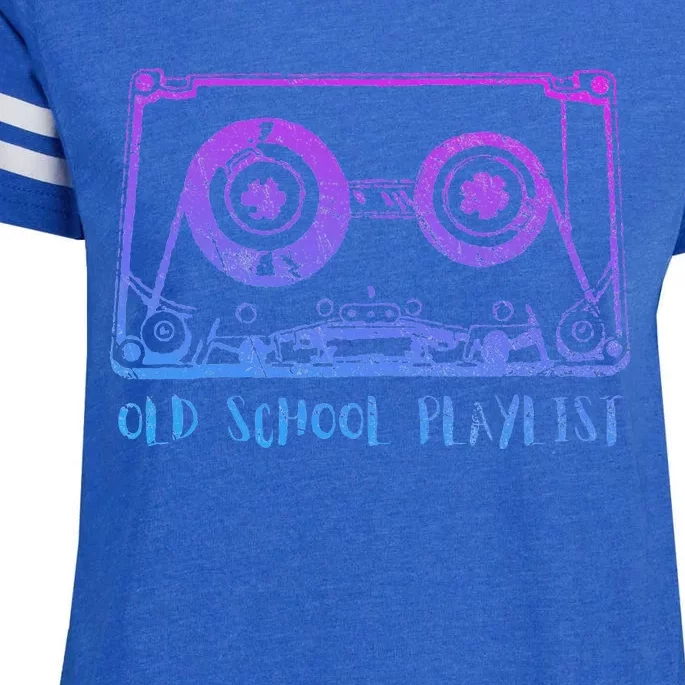 Retro Music Cassette Tape Mixtape. I Love The 80s Enza Ladies Jersey Football T-Shirt