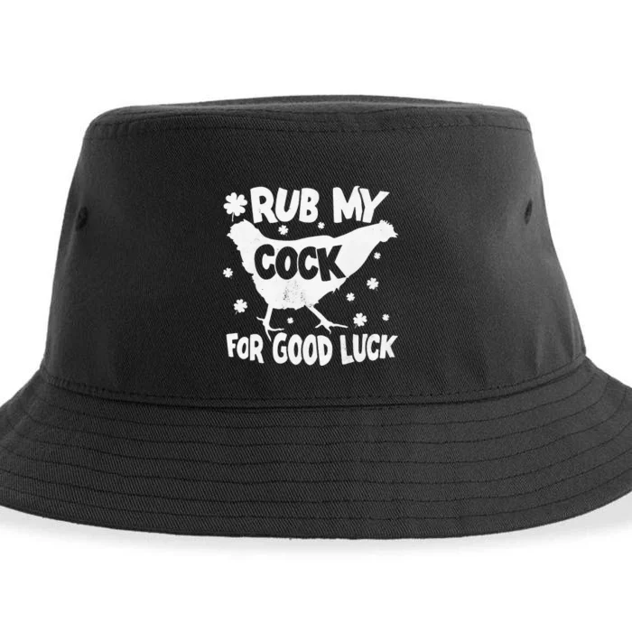 Rub My Cock For Good Luck St Patrick's Day Sustainable Bucket Hat