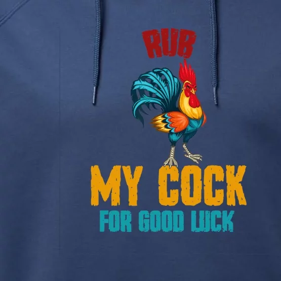 rub my cock for good luck Costume Performance Fleece Hoodie