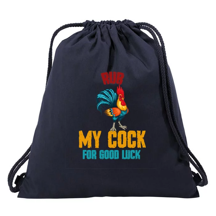 rub my cock for good luck Costume Drawstring Bag