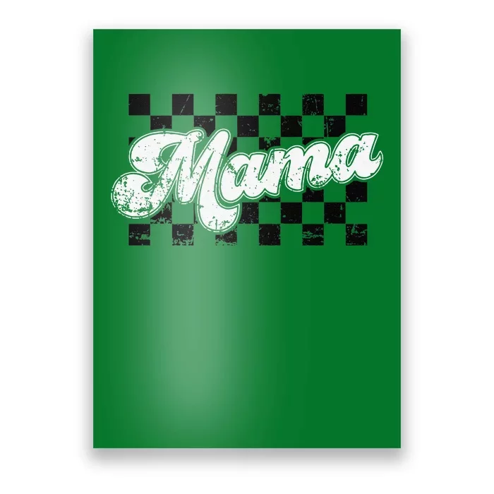 Retro Mama Checkered Vintage Mothers Day Mom Poster