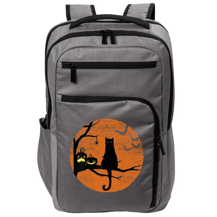 Retro Moon Cat Mom Gift Impact Tech Backpack