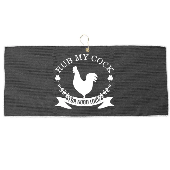 rub my cock for good luck Large Microfiber Waffle Golf Towel