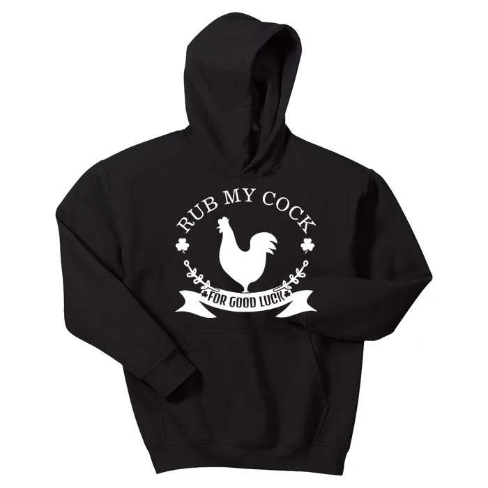 rub my cock for good luck Kids Hoodie