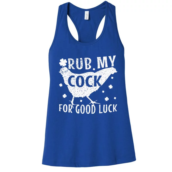 Rub My Cock For Good Luck Women's Racerback Tank