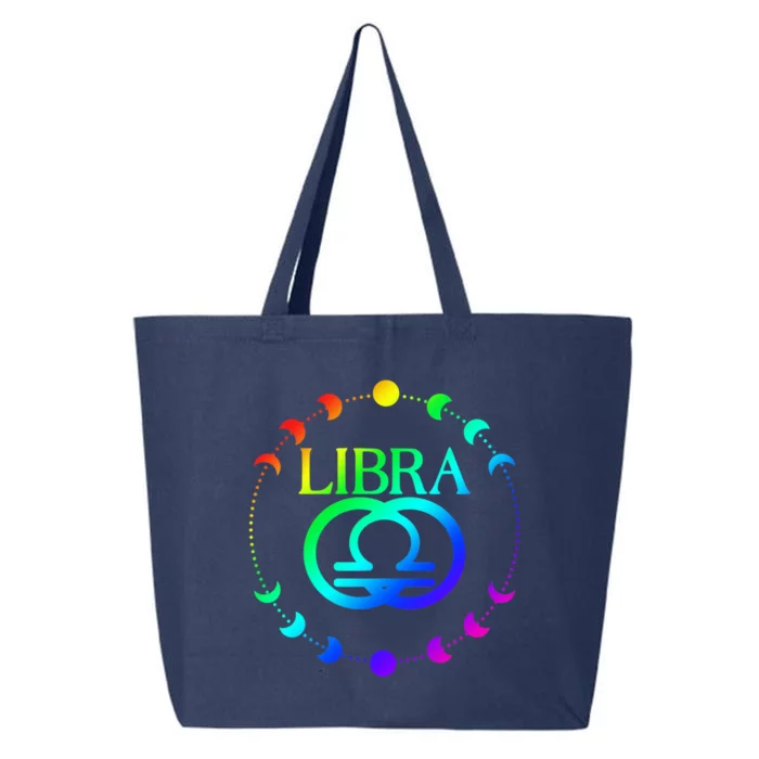 Rainbow Moon Cycle Libra Zodiac Gift 25L Jumbo Tote