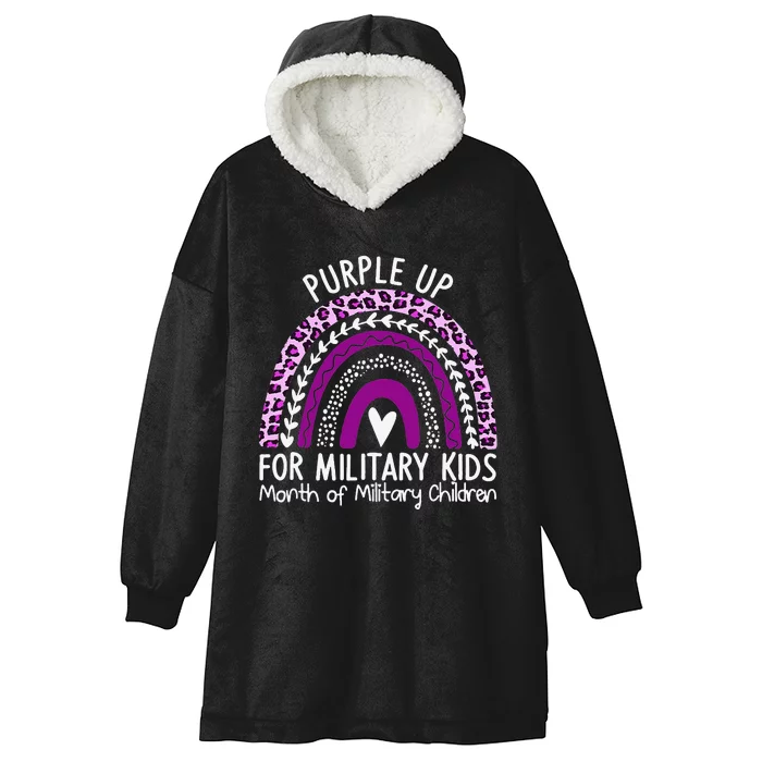 Rainbow Military Child Month Hooded Wearable Blanket