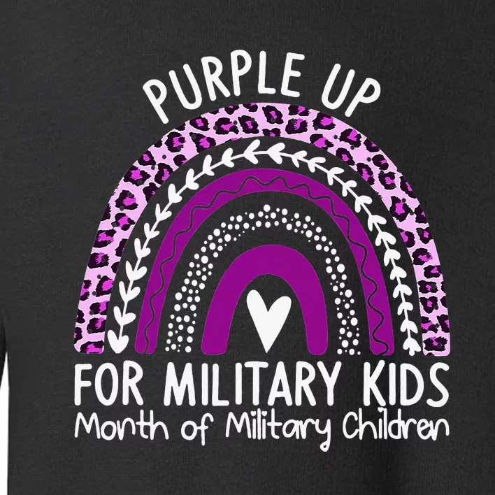 Rainbow Military Child Month Toddler Sweatshirt