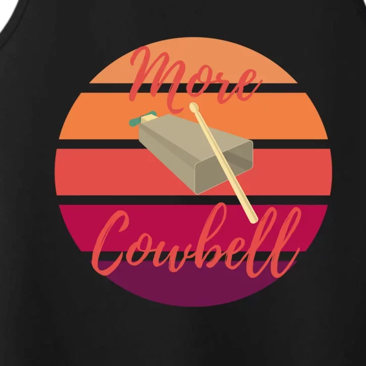 Retro More Cowbell Gift Performance Tank