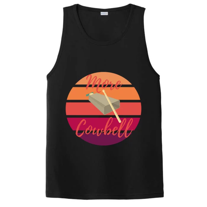 Retro More Cowbell Gift Performance Tank