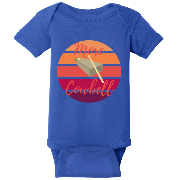 Retro More Cowbell Gift Baby Bodysuit