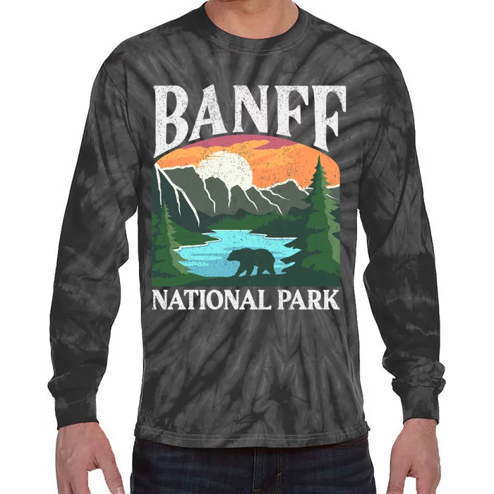 Rocky Mountains Canada Banff National Park Tie-Dye Long Sleeve Shirt