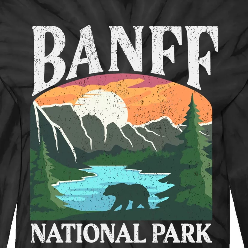 Rocky Mountains Canada Banff National Park Tie-Dye Long Sleeve Shirt