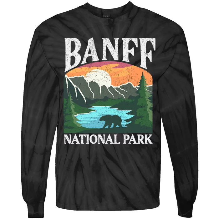 Rocky Mountains Canada Banff National Park Tie-Dye Long Sleeve Shirt