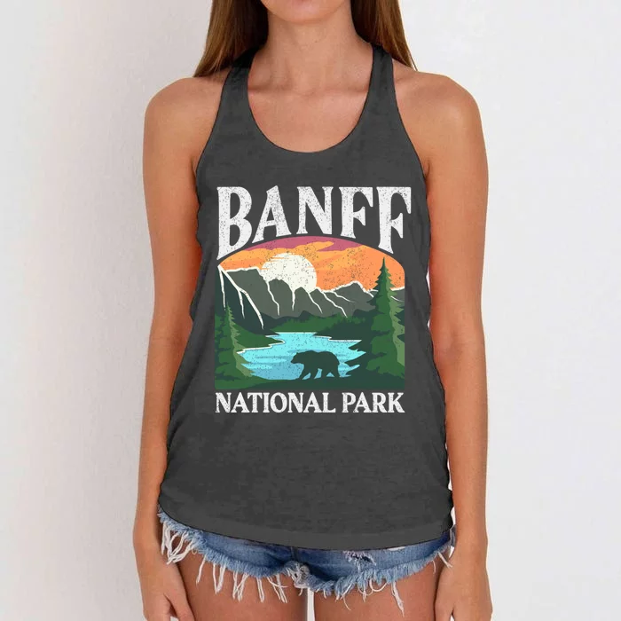 Rocky Mountains Canada Banff National Park Women's Knotted Racerback Tank