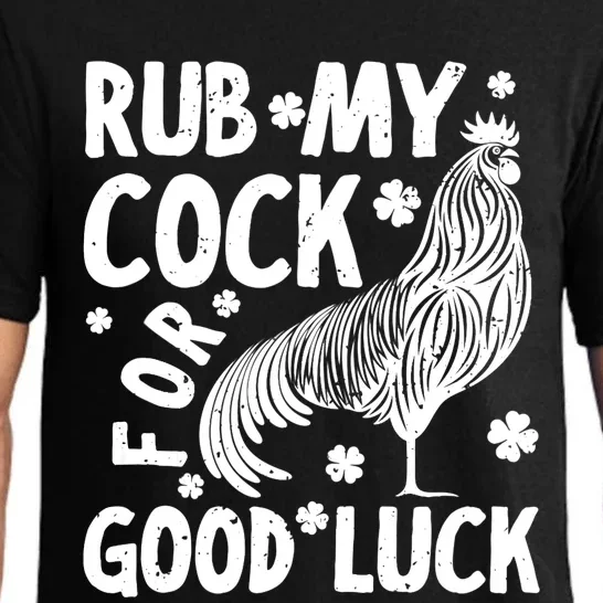 Rub My Cock Good Luck, Funny Chicken Lovers Pajama Set