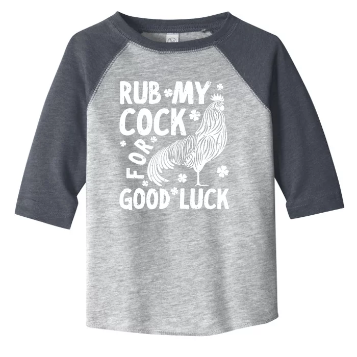 Rub My Cock Good Luck, Funny Chicken Lovers Toddler Fine Jersey T-Shirt