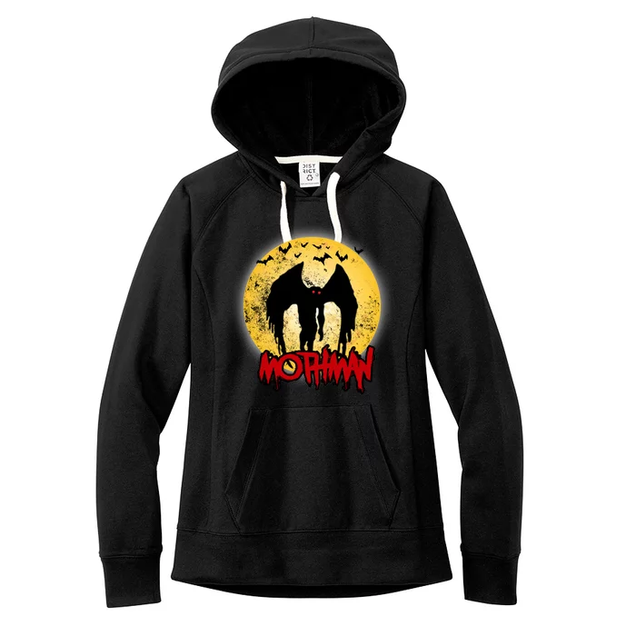 Retro Mothman Cover Women's Fleece Hoodie