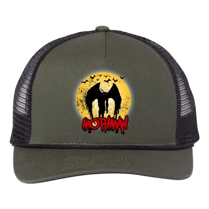 Retro Mothman Cover Retro Rope Trucker Hat Cap