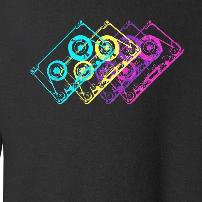 Retro Music Cassette Tapes Mixtape 80s And 90s Toddler Sweatshirt