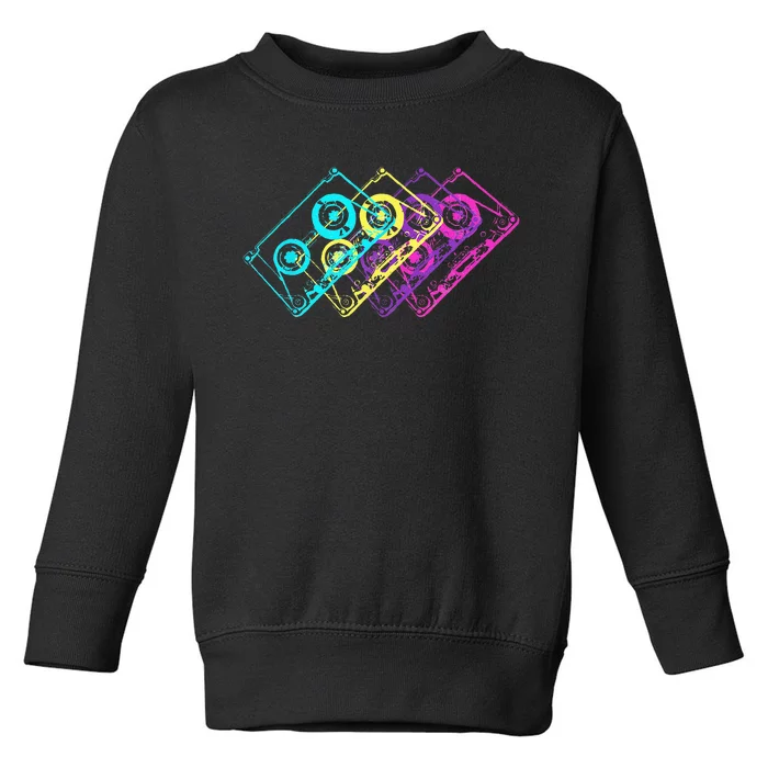 Retro Music Cassette Tapes Mixtape 80s And 90s Toddler Sweatshirt