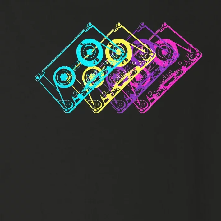 Retro Music Cassette Tapes Mixtape 80s And 90s Toddler Long Sleeve Shirt