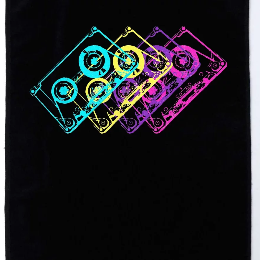 Retro Music Cassette Tapes Mixtape 80s And 90s Platinum Collection Golf Towel